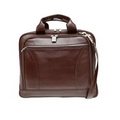 Alastar Laptop Briefcase w/ Front Organizer - Expresso Dark Brown